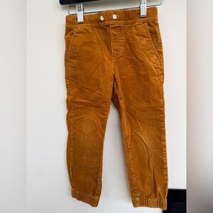 Kids Corduroy Jogger Pants - Mustard